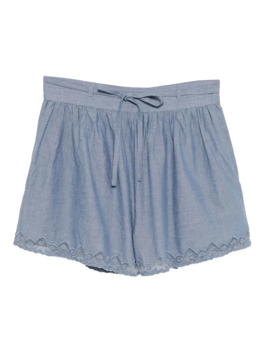 

Шорты Elowen с кружевной отделкой и сборками Ulla Johnson, синий