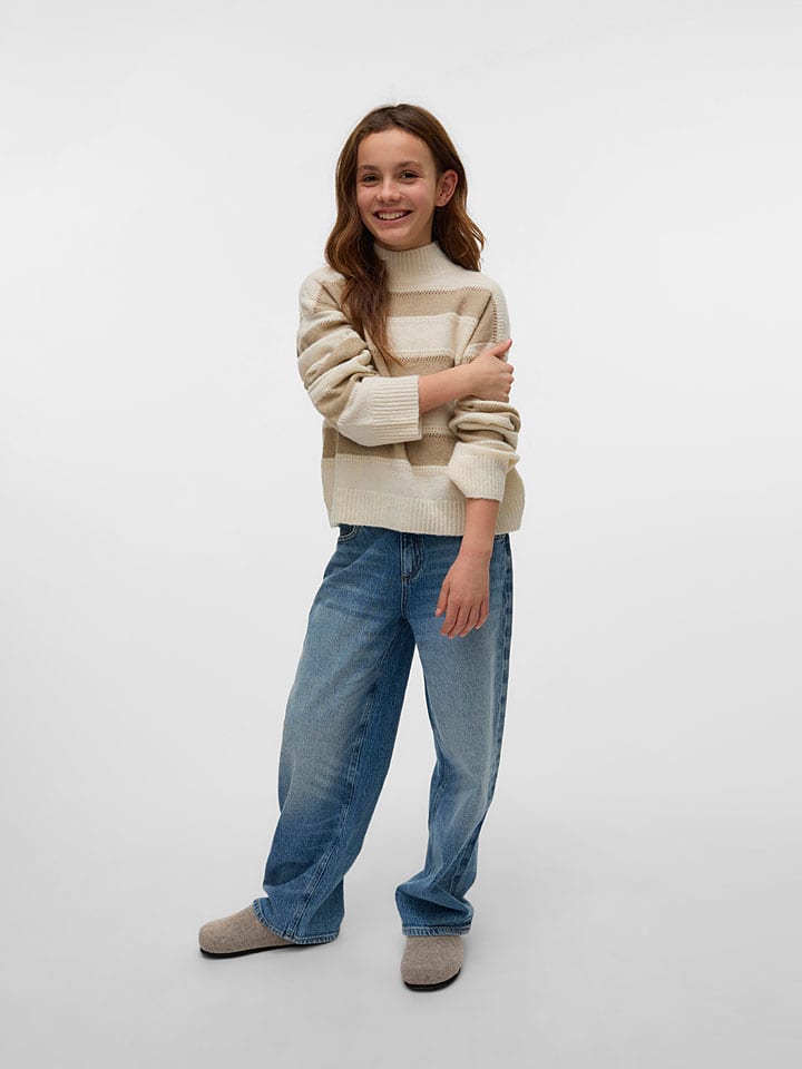 Vero Moda Girl Водолазка "Minez" бежево-кремового цвета — фото 2