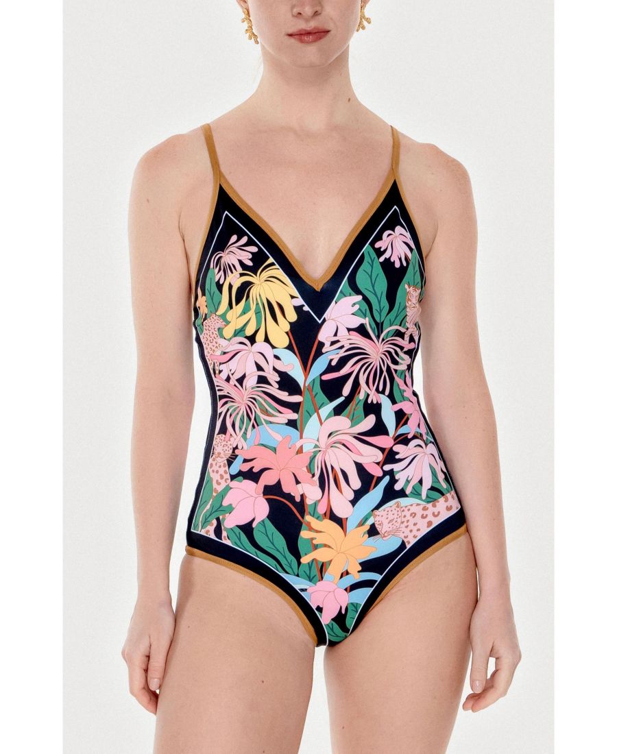

Женский слитный купальник Blush Jungle с двусторонним V-образным вырезом Jessie Zhao New York, Black, Черный, Женский слитный купальник Blush Jungle с двусторонним V-образным вырезом Jessie Zhao New York, Black