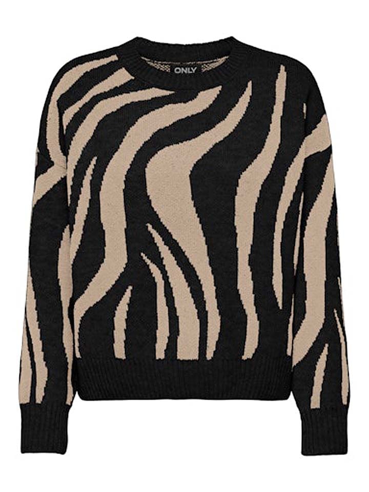 

Пуловер ONLY Pullover, цвет Schwarz/Beige