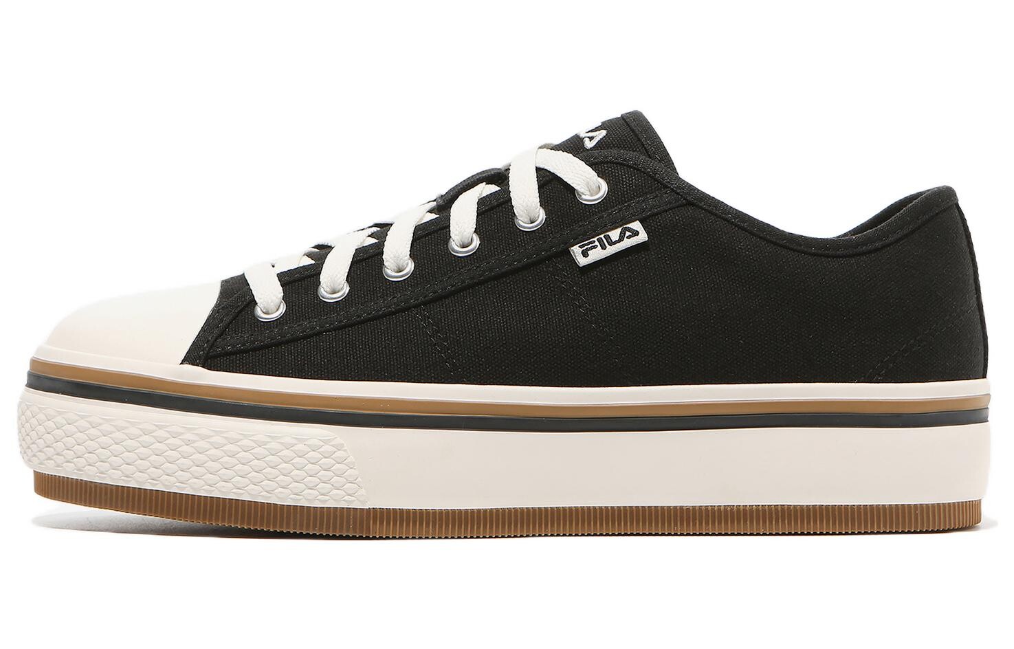 

Кроссовки FILA Scanline Skateboard Shoes Unisex Low-Top Black And White/Brown