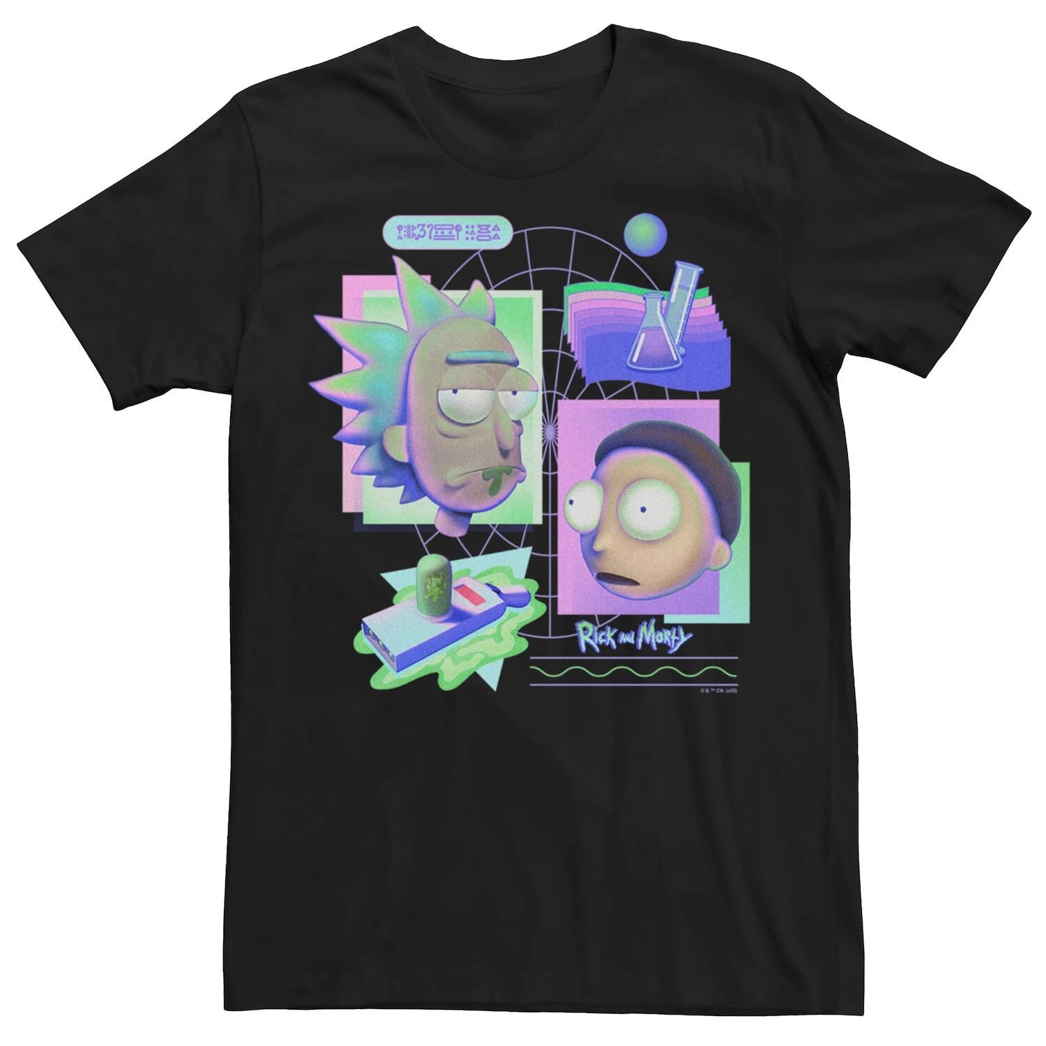 

Мужская неоновая футболка Rick And Morty Scientific Licensed Character