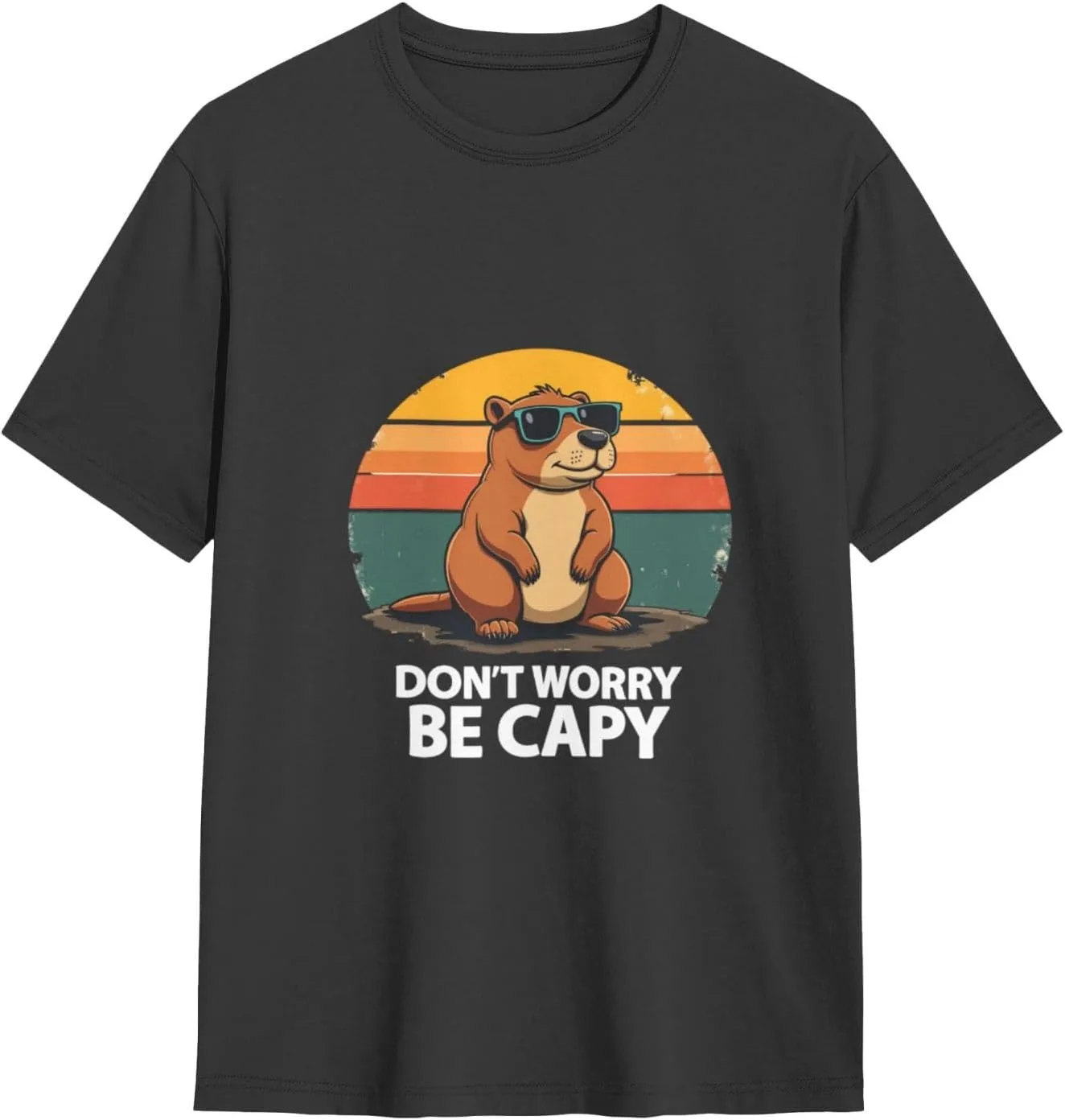 

Футболка Unisex Casual Tee Don't Worry Be Capy ShuDianhkqwe