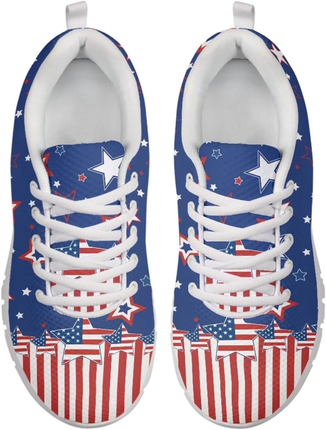 

Кроссовки Belidome для ходьбы и бега для женщин и мужчин, легкие, дышащие, с противоскользящей подошвой для повседневной носки и тренировок, Usa Flag Stars Stripes