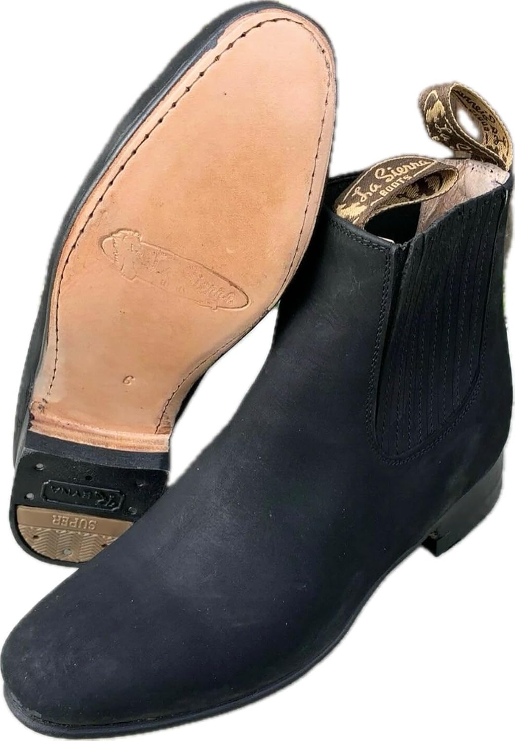 

Мужские ковбойские кожаные полусапожки Dona Michi Western Vaquero Chelsea ботинки Charro, черный