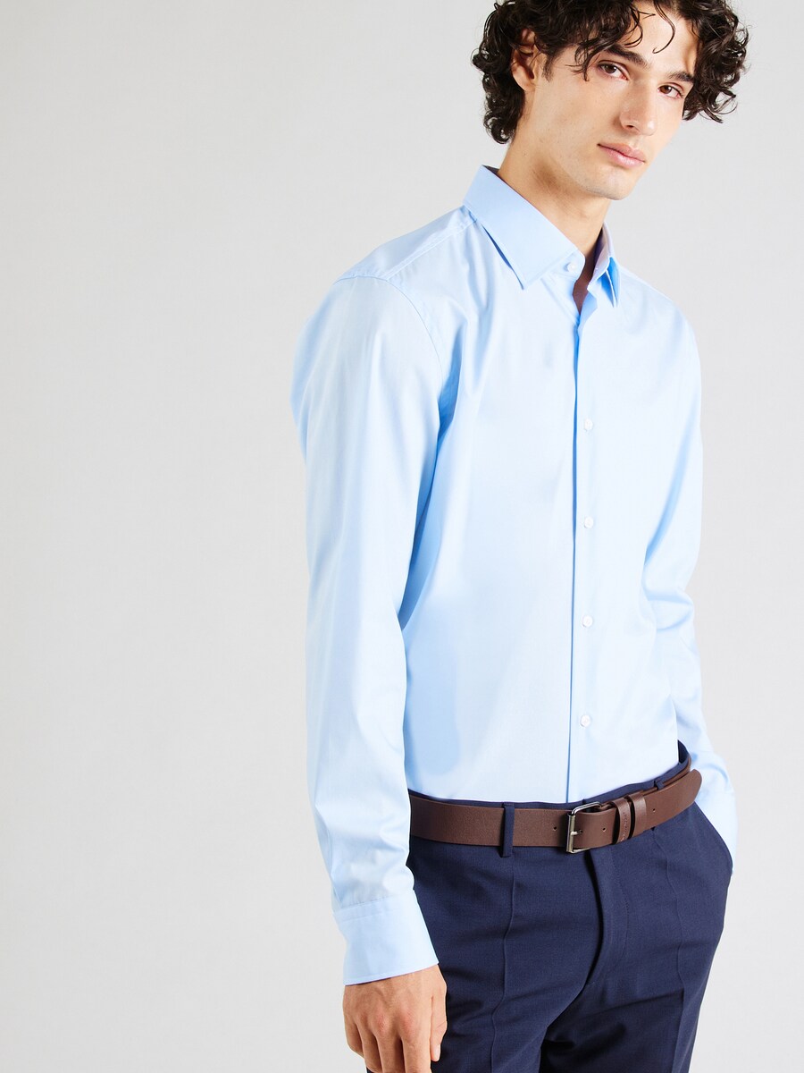 Повседневная рубашка BOSS Slim fit Button Up Shirt H-Hank, светло-синий — фото 2