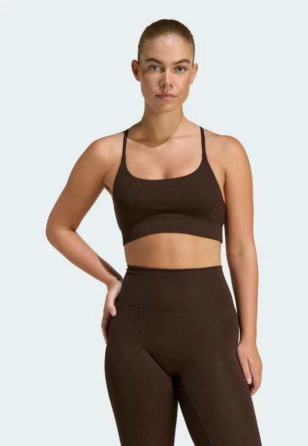 Спортивный бюстгальтер all me rib light с поддержкой ребер Adidas Performance, Aurora Coffee
