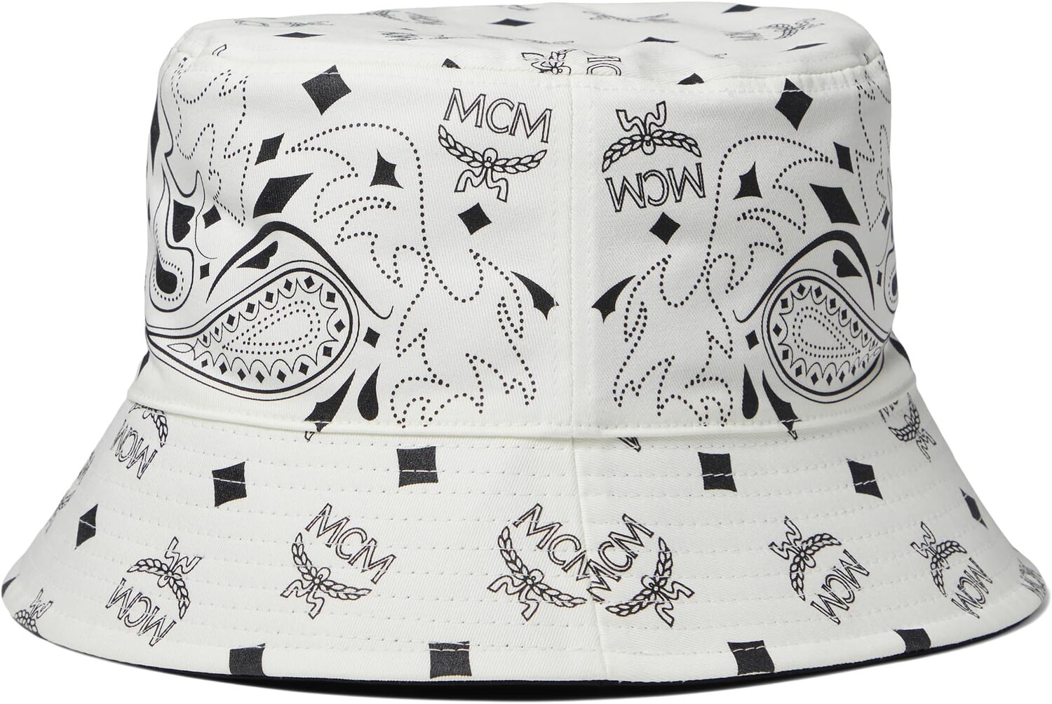 

Панама MCM Col Bandana Print Reversible Bucket, цвет Egret