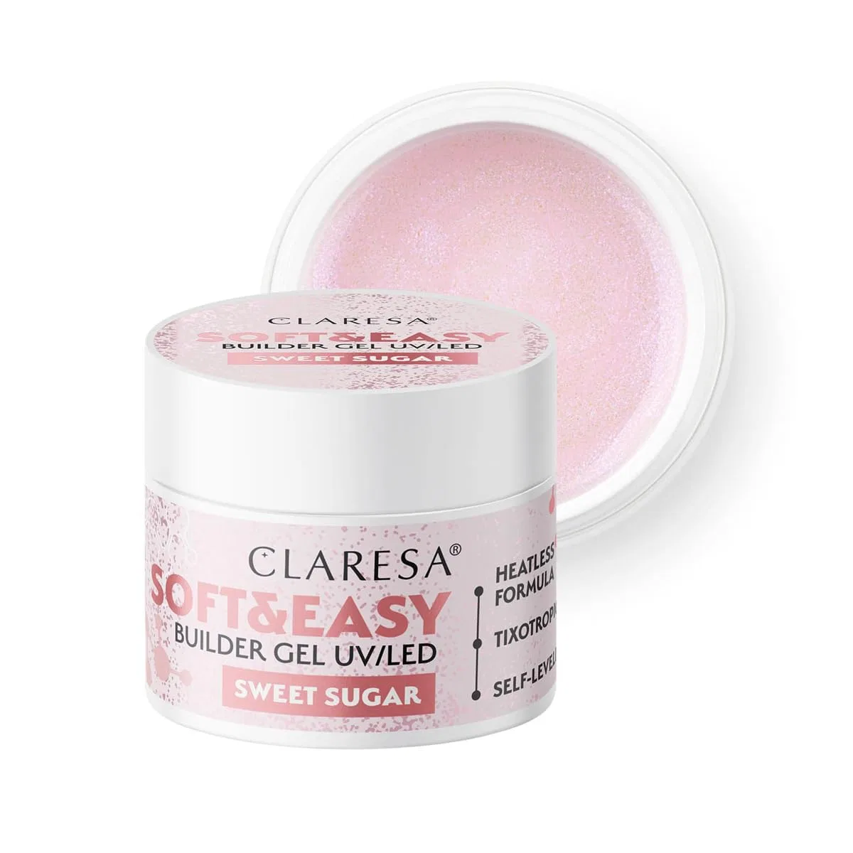Строительный гель Claresa Soft & Easy Sweet Sugar, 90 г Claresa