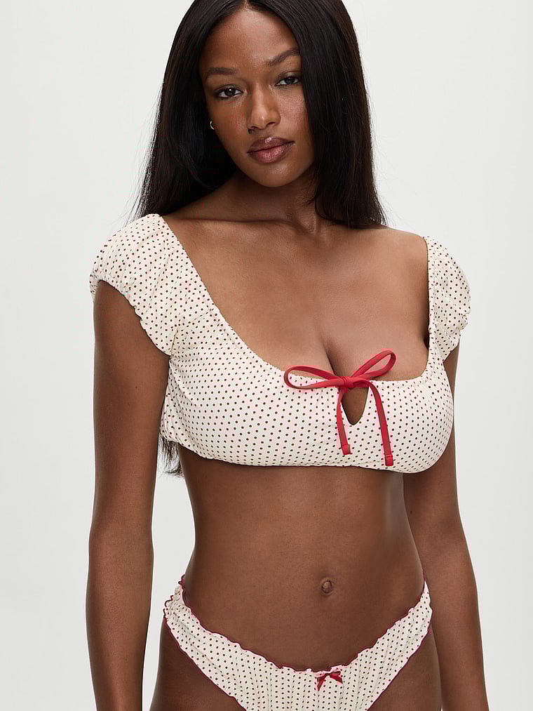 

Верх бикини Angel Frankies Bikinis, цвет strawberry polka dot
