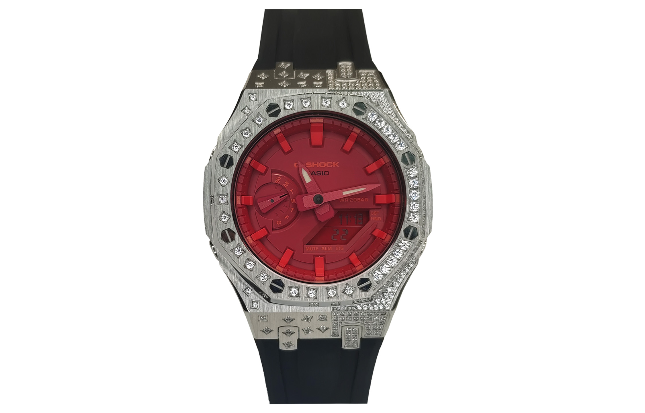 

CASIO Часы Men Liquid Crystal/Analog Dual Display Series Red Watch