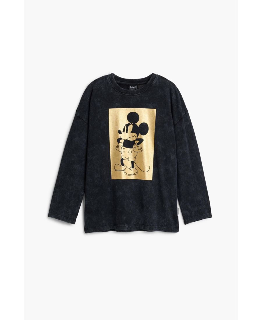 

Детская футболка с длинными рукавами с изображением Микки Мауса Desigual, Black, Черный, Детская футболка с длинными рукавами с изображением Микки Мауса Desigual, Black