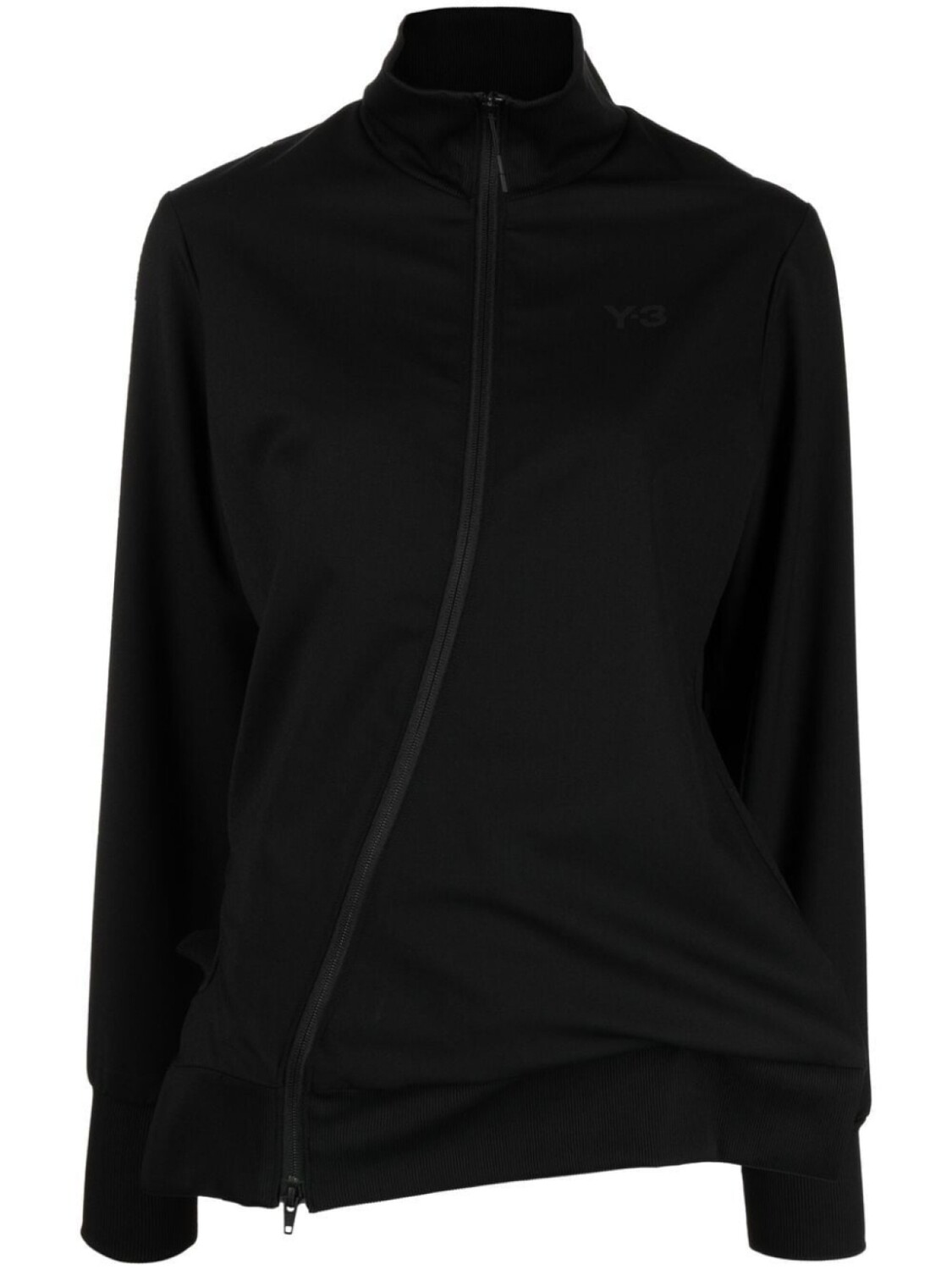 

Y-3 толстовка с косой молнией, черный