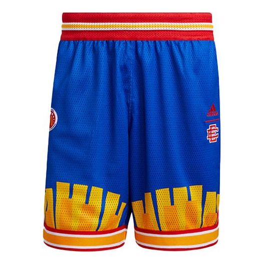 

Шорты ee mcd m rr sht printing basketball sports ventilate short pant male blue Adidas, синий