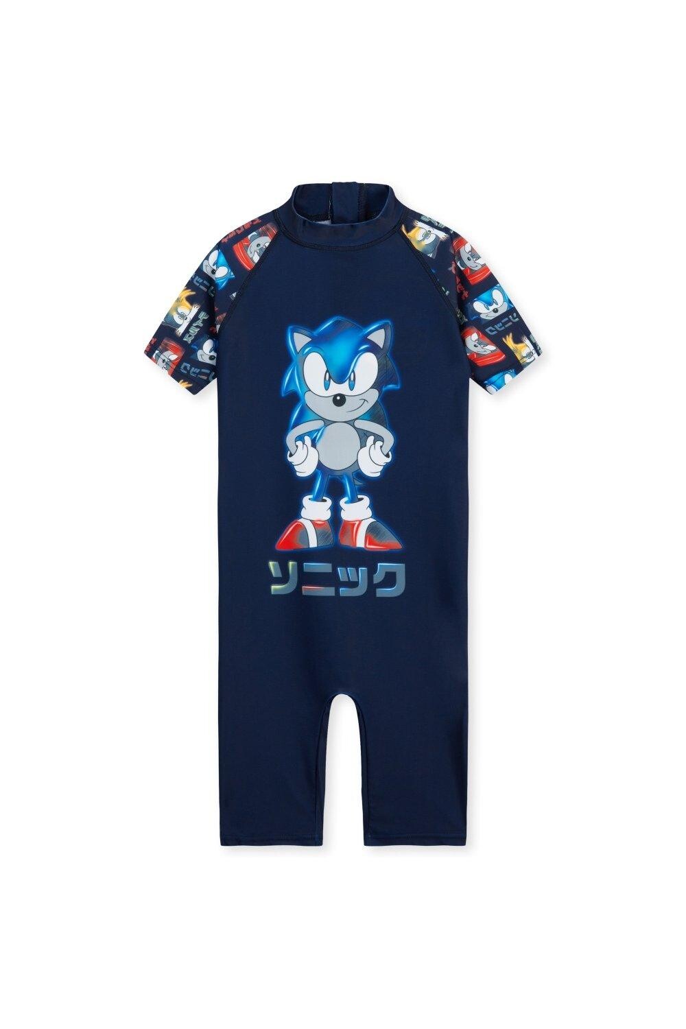 

Цельный купальный костюм Купальник Sonic the Hedgehog, мультиколор