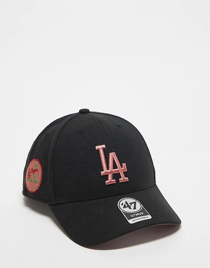 

Кепка с контрастным значком LA Dodgers черного цвета 47 Brand