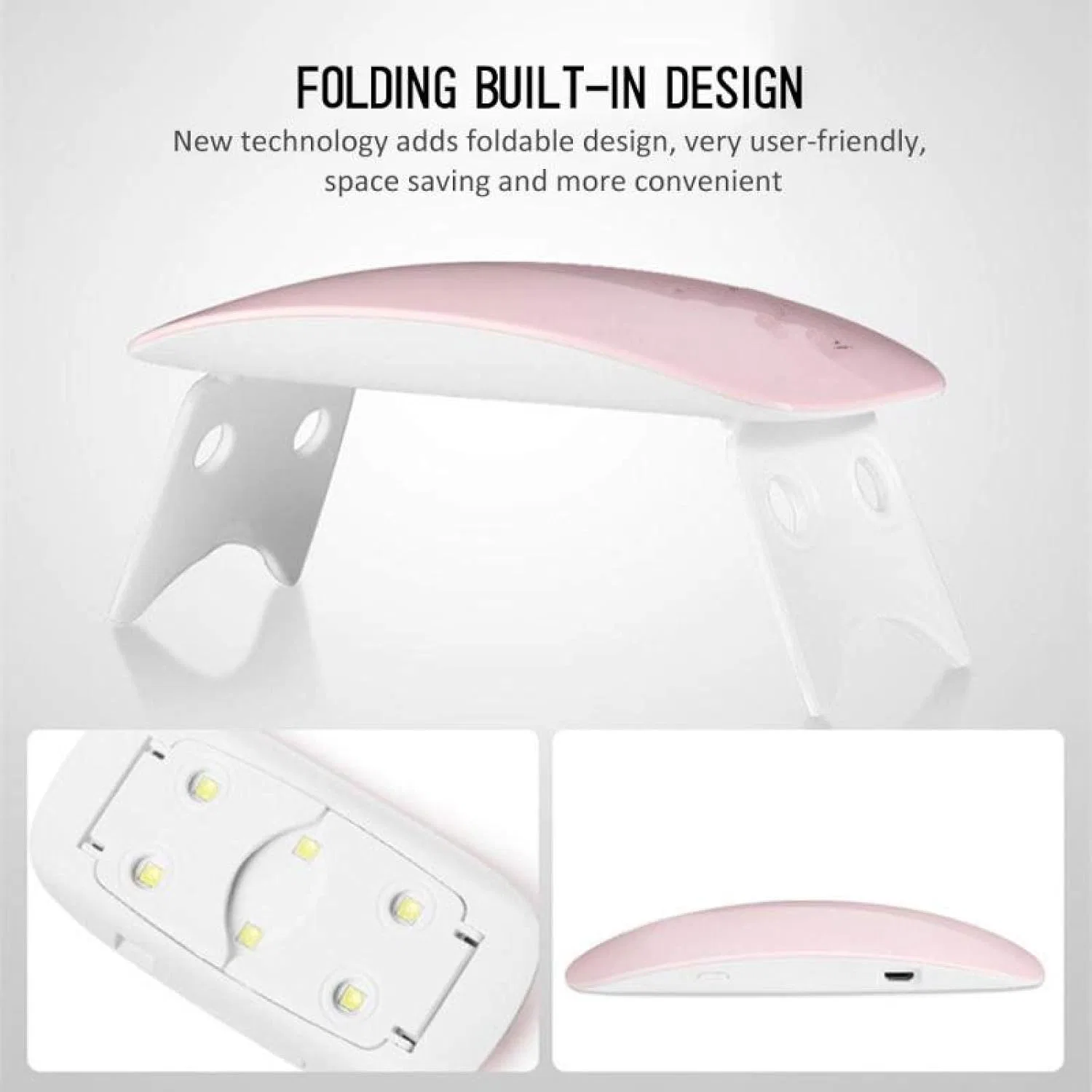 Портативная мини-лампа для сушки ногтей LED UV 6 Вт Qazwsxd — фото 2