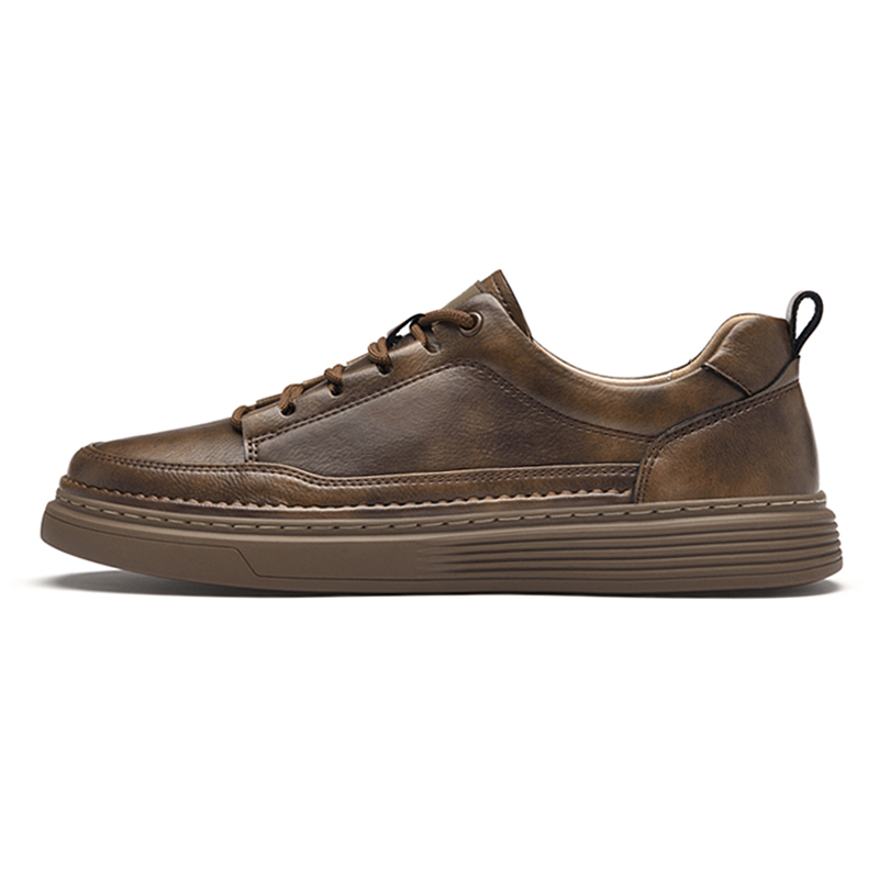 

CALIFBULL Низкие скейтерские кроссовки унисекс коричневые кожаные, цвет Brown[Leather][Leather Shoe Size: Size 40 in This Model = Athletic Shoes 41]