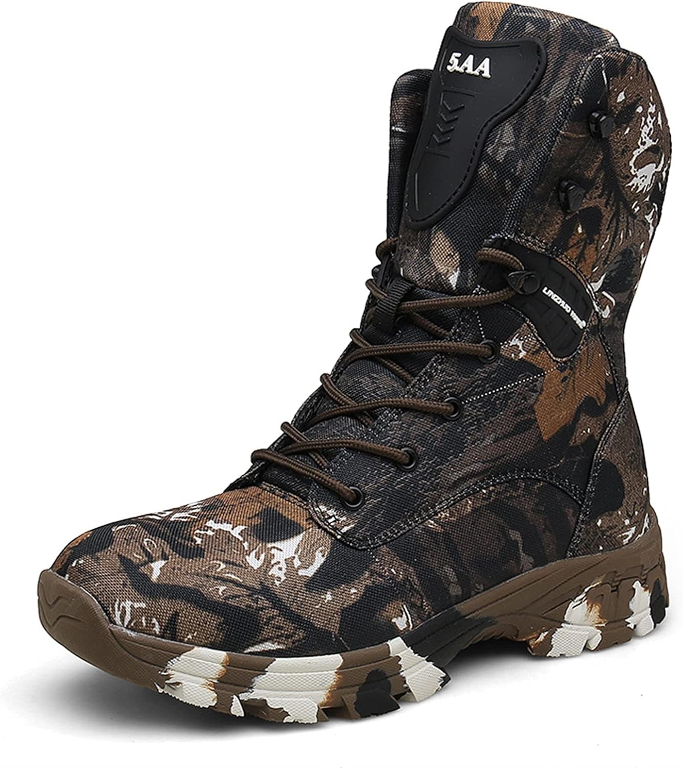 

Высотные походные ботинки, тактические ботинки для мужской армии, боевая обувь с камуфляжем на шнуровке, дышащие и прочные, для походов, охоты, работы, пеших прогулок, поездок на работу (цвет: D, размер: 40 EUR) Rishengchang, 40 EUR C