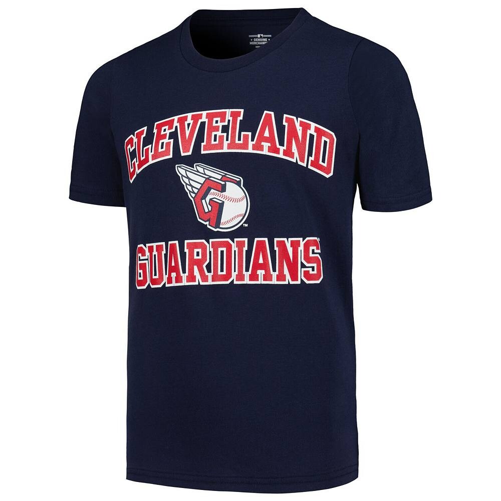Молодёжная темно-синяя футболка Cleveland Guardians Heart & Soul Outerstuff, цвет Grd Navy — фото 3