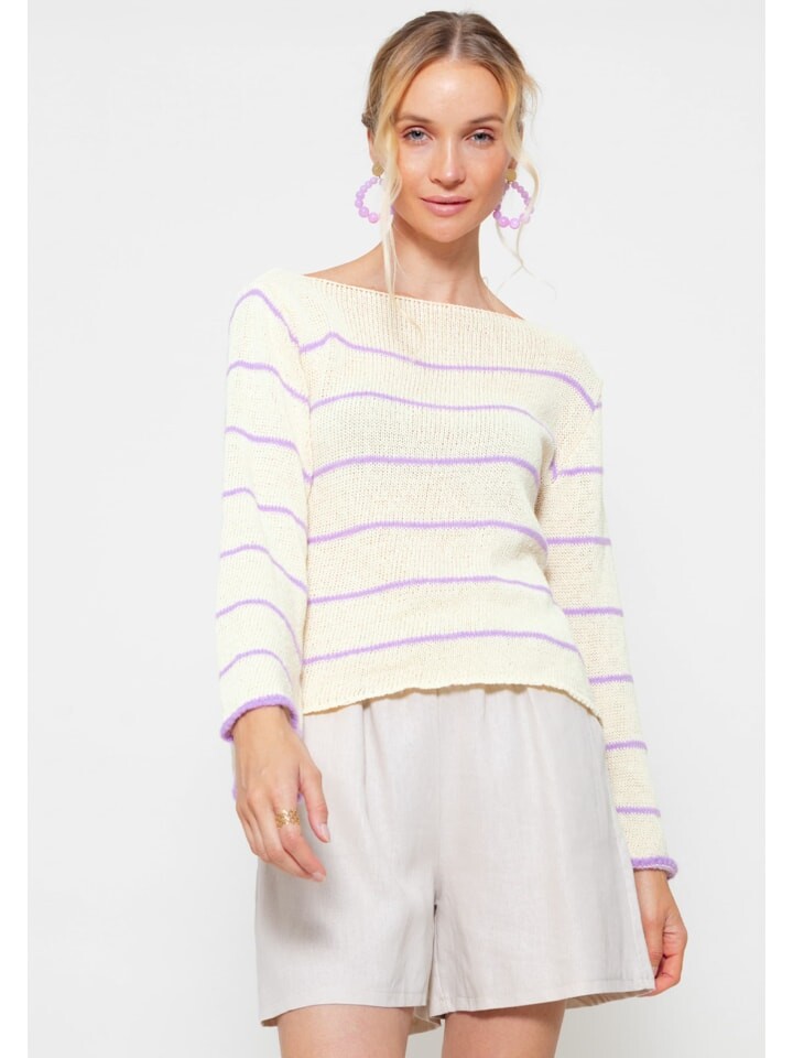 

Пуловер SASSYCLASSY, цвет beige i flieder