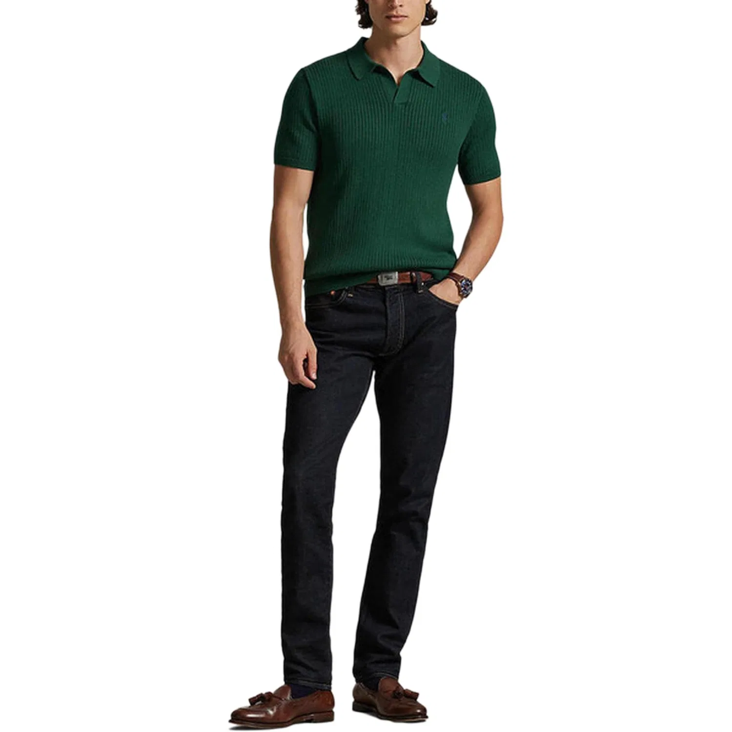 Поло мужское Vintage Pine Green Polo Ralph Lauren — фото 4