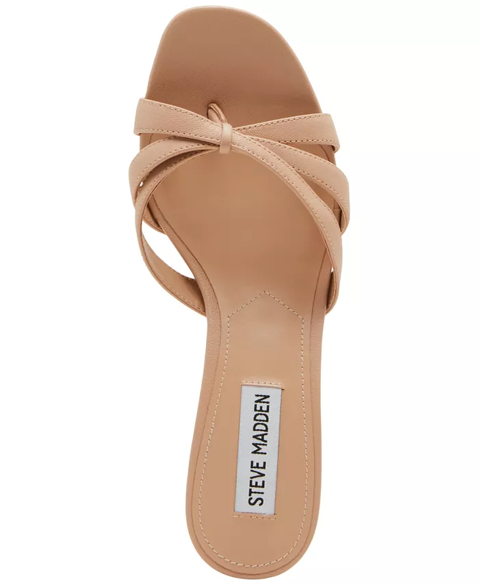 Женские босоножки-мюли Cary на низком каблуке с ремешками Steve Madden, коричневый/бежевый — фото 4