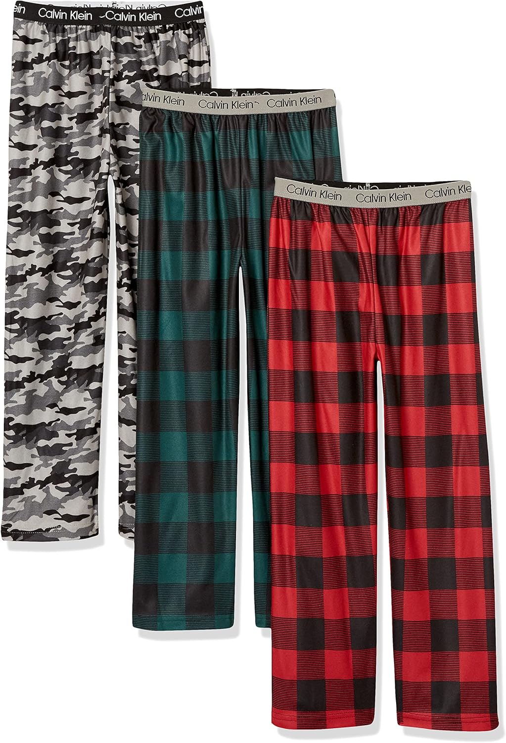 

Комплект из 3 мягких микротрусы Calvin Klein boys с начесом, Grey Camo