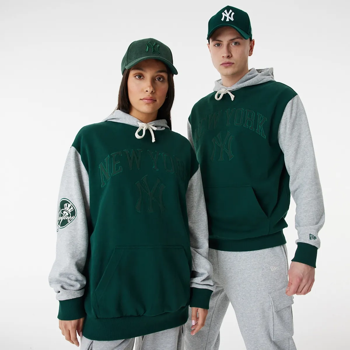 

Свободная худи унисекс New York Yankees с нашивкой команды МЛБ New Era, зеленый