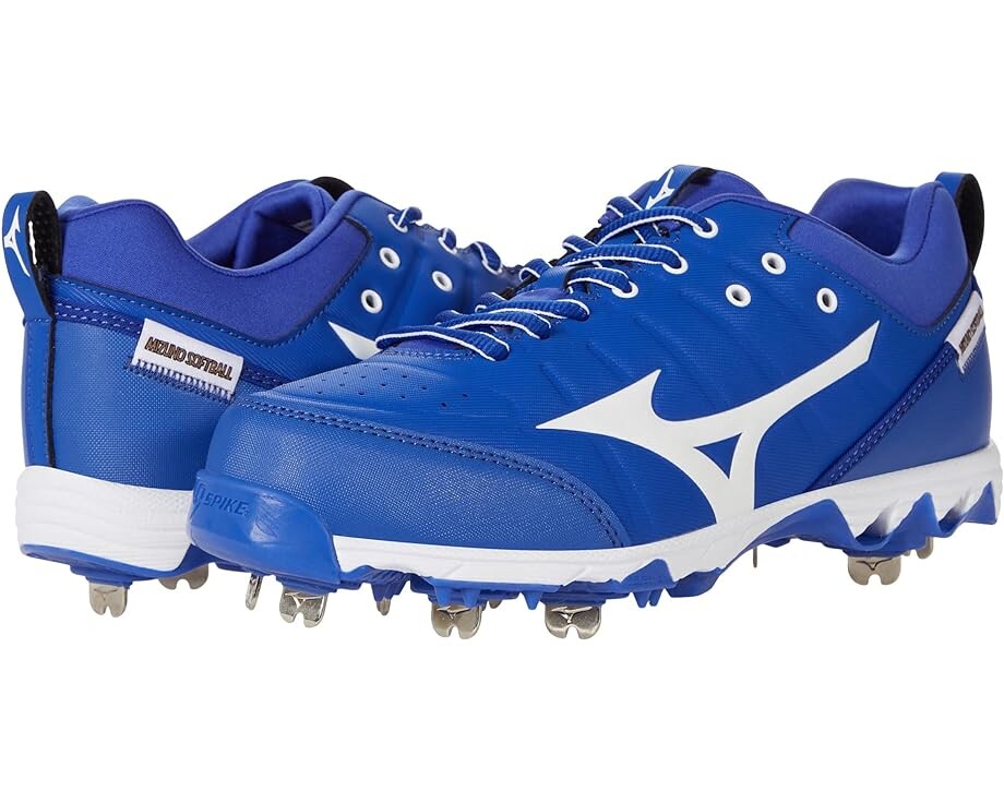 

Кроссовки Mizuno 9 Spike Swift 7 Low Metal Softball Cleat, цвет Royal/White