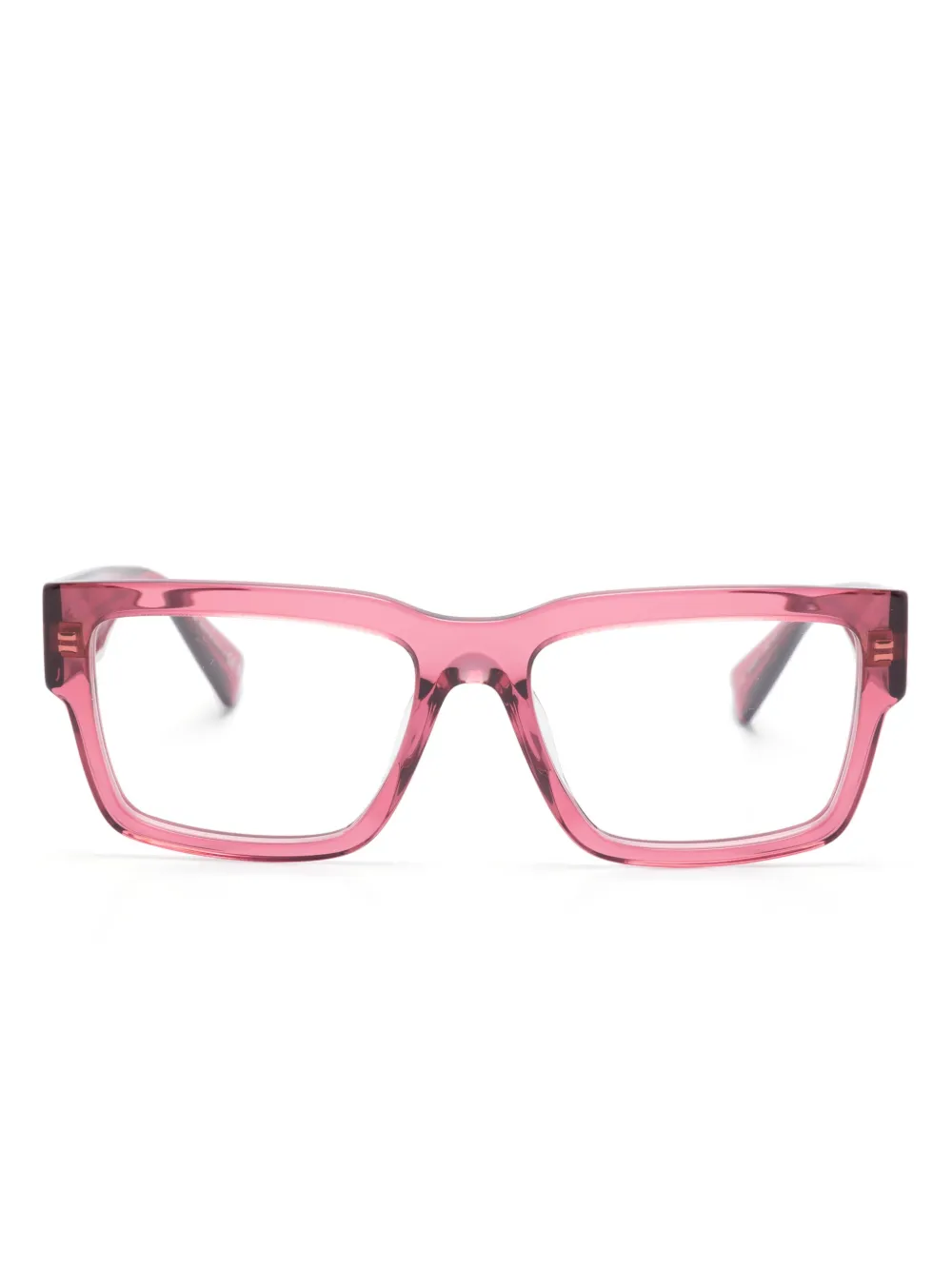 

Очки в прямоугольной оправе с логотипом Miu Miu Eyewear, розовый
