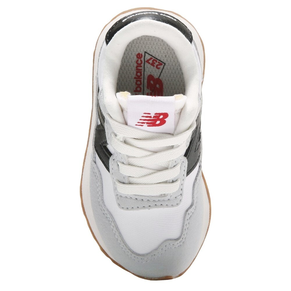 Детские кроссовки без шнуровки 237 в стиле ретро для малышей New Balance, белый — фото 4