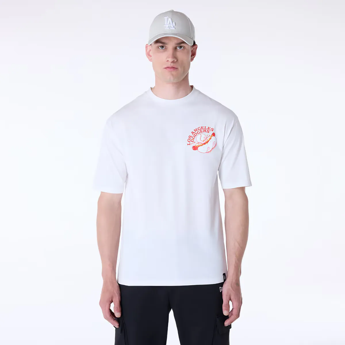 

Футболка оверсайз Los Dodgers MLB Food Graphic New Era, белый