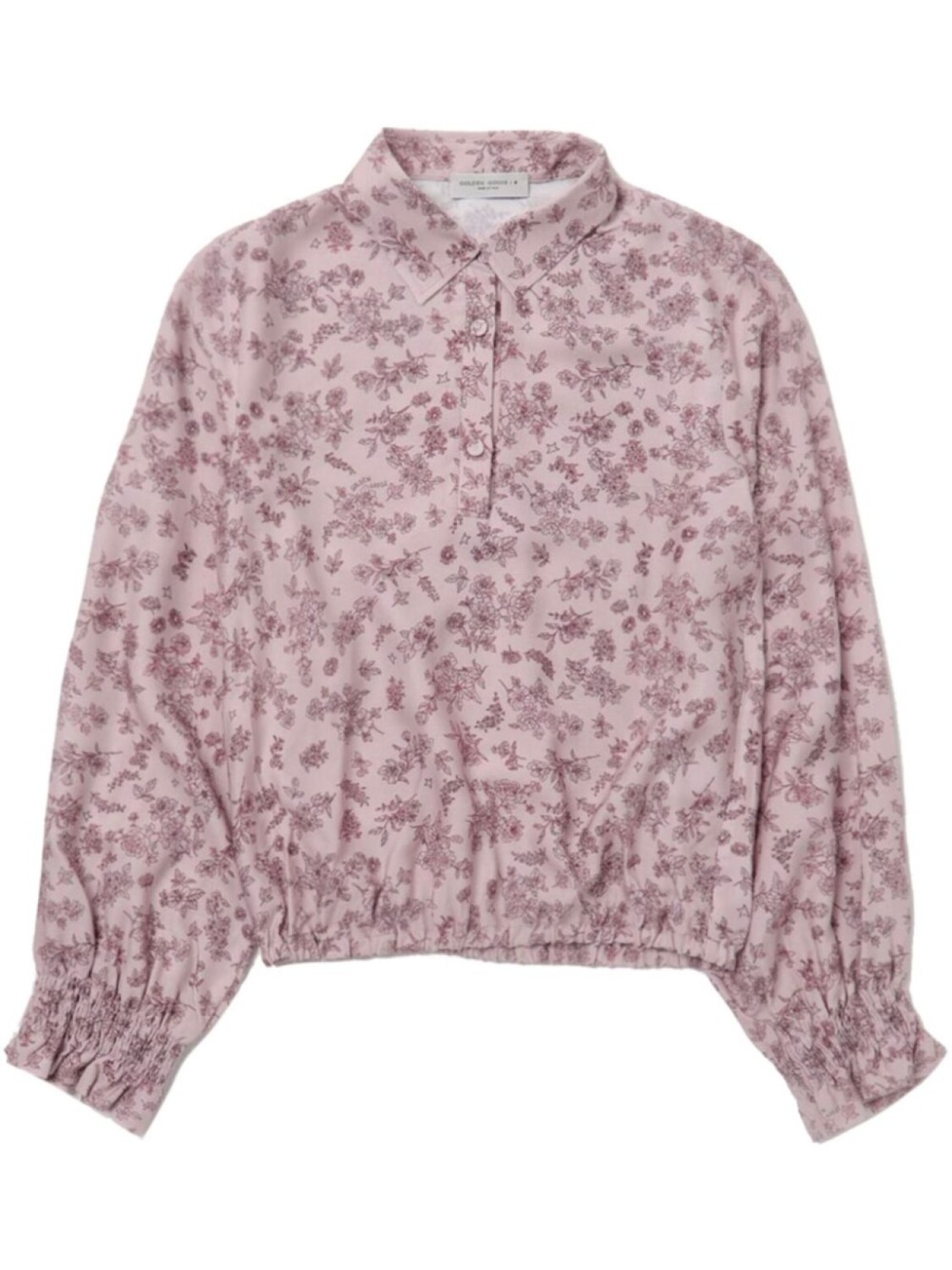 

Блузка с цветочным принтом Golden Goose Kids, розовый