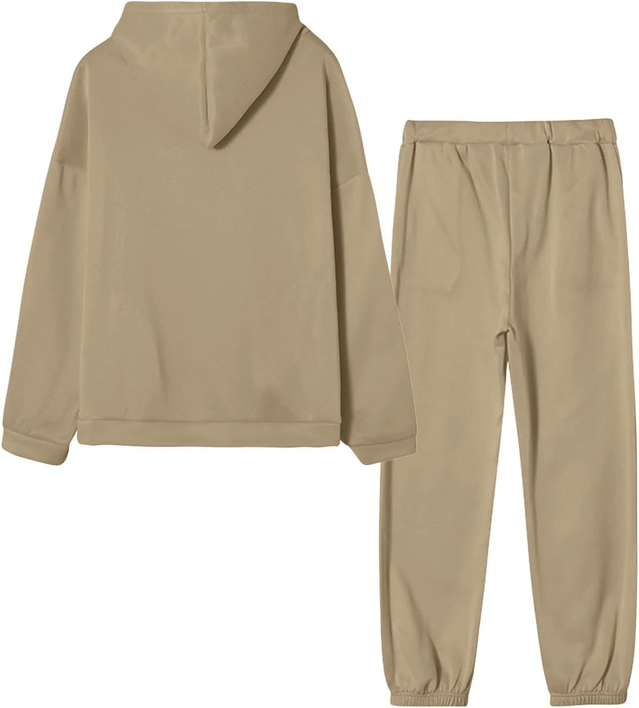 Спортивный костюм из флиса, худи и штаны, Beige — фото 2