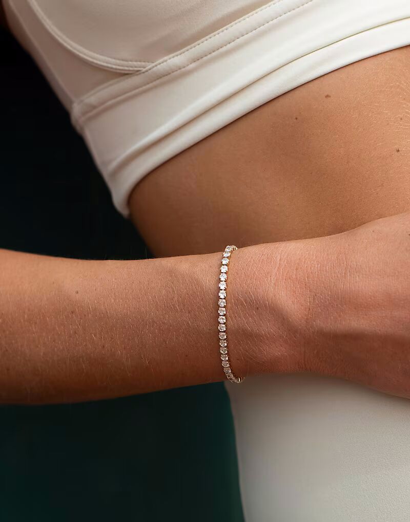 

Браслет D.LOUISE Luxe, водонепроницаемый, 3 мм, 16 дюймов, золото D. Louise