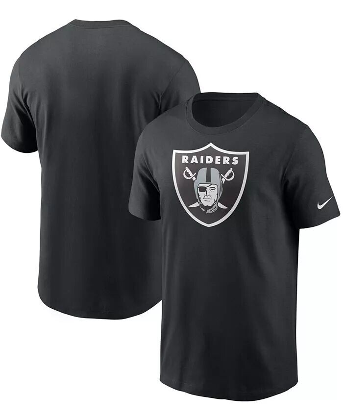 

Мужская черная футболка с основным логотипом Las Vegas Raiders Nike