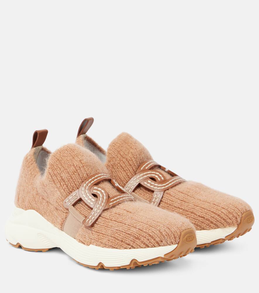 Кроссовки слипоны с кожаными вставками Tod's, M011(Ballerina)+S003