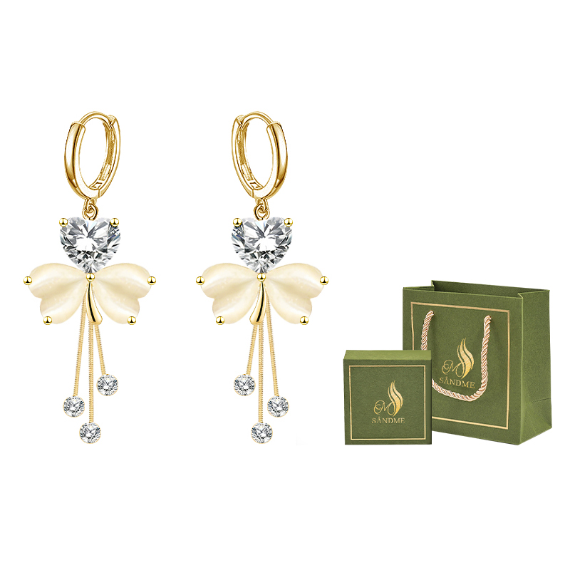 

Серьги-кольца с бахромой Alloy SENDME, Trefoil Fringe Hoop Earrings