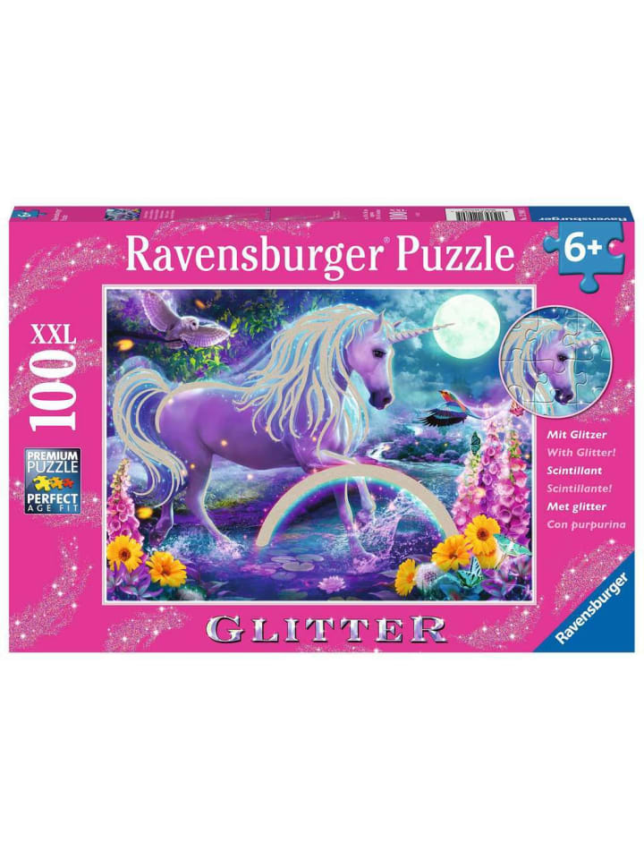 

Пазл Ravensburger, 100 деталей, блестящий единорог, 100 шт., разные цвета