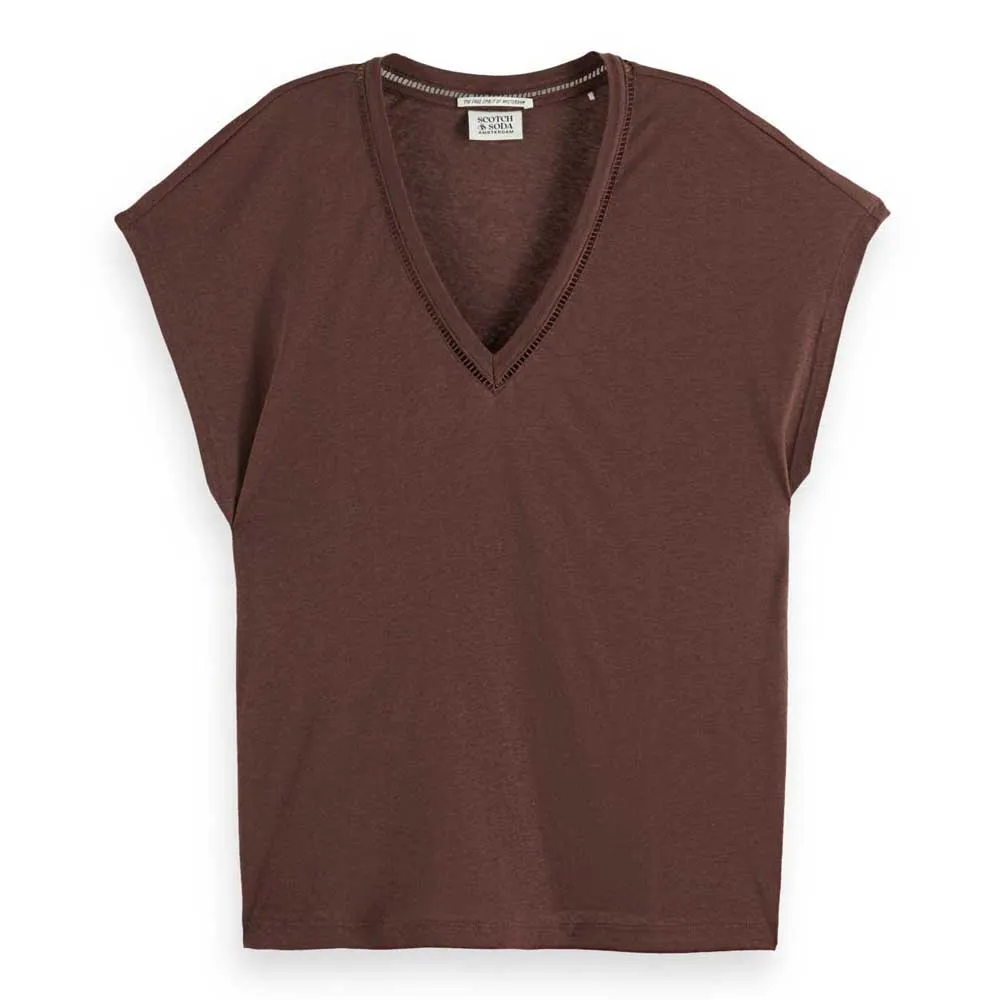 

Футболка Scotch & Soda U9A00648T sleeveless V neck, коричневый