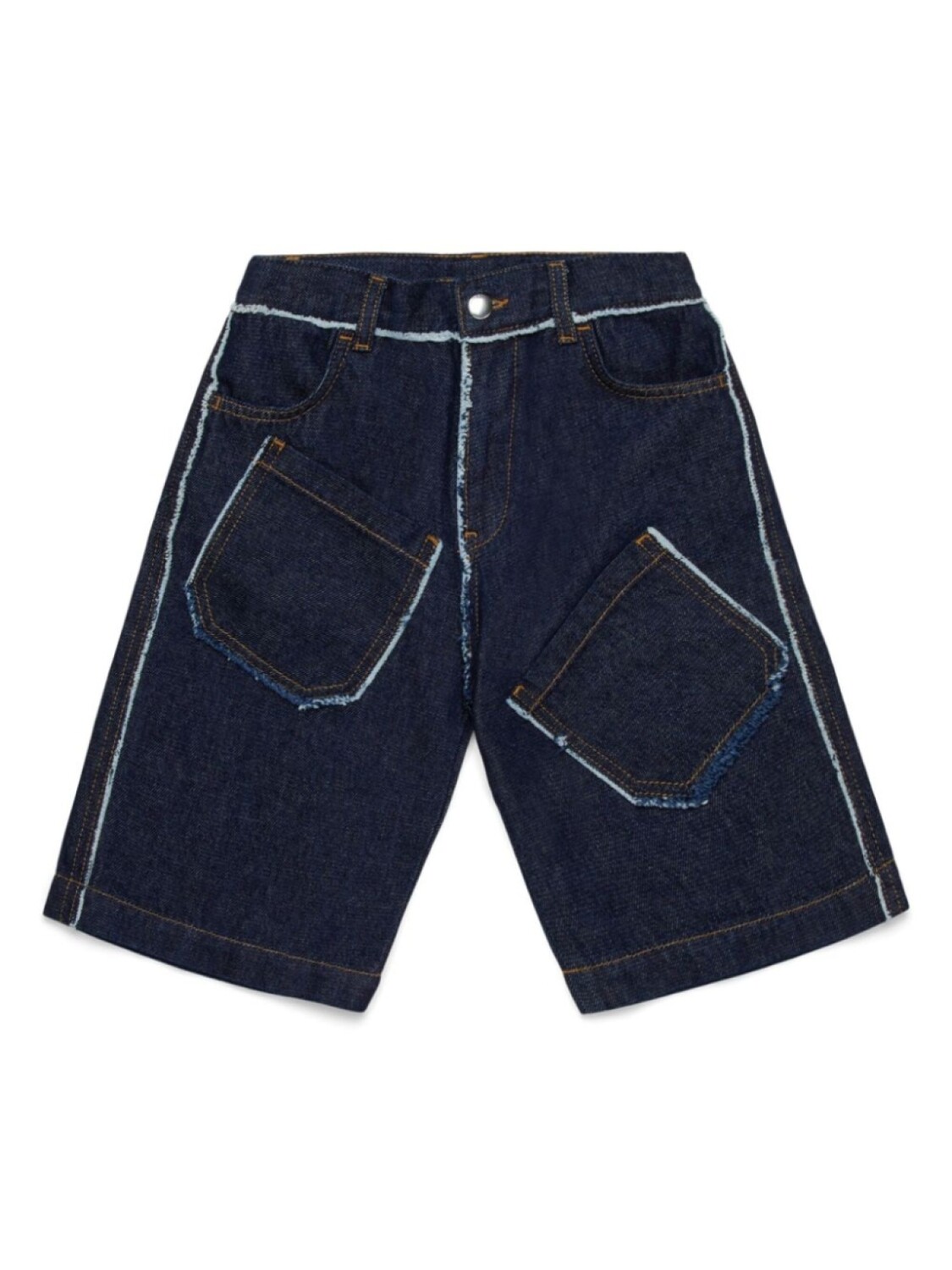 

Накладные карманы джинсовые шорты Marni Kids, синий