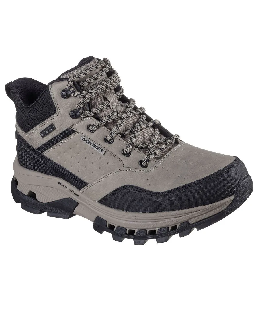 Мужские водонепроницаемые ботинки свободного кроя Glide-Step Randell - Brecken от Finish Line Skechers, cement, черный