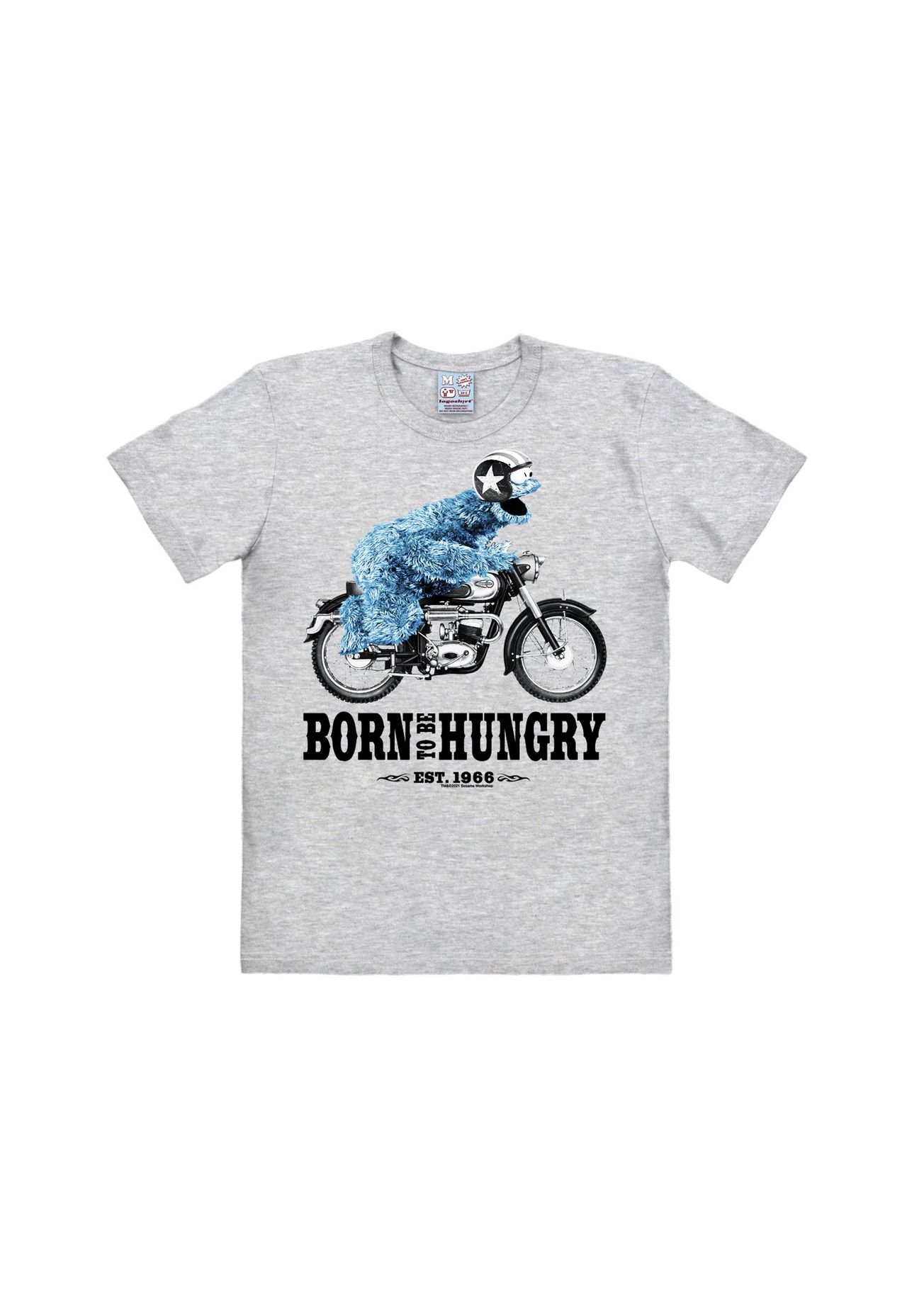 

Футболка Easyfit Cookie Monster — Born To Be Hungry LOGOSHIRT, цвет Grey-melange