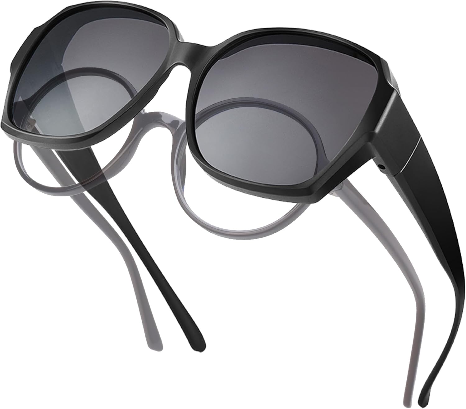 

Мужские поляризованные солнцезащитные очки, квадратная резиновая оправа, дужки из углеродного волокна, для рыбалки и вождения, защита от УФ-излучения RFS8205 JFXQDR, C - Black Frame Grey Lens