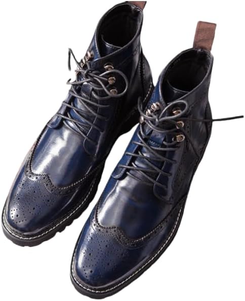 

Мужские ботинки Hhhchpm, мужские мотоциклетные ботинки, модные мужские ботинки средней посадки. Рыцарские ботинки. Верховые ботинки, синий