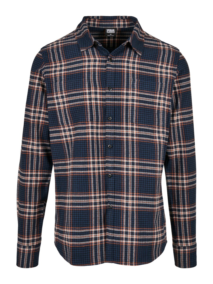 

Клетчатая рубашка Urban Classics Regular fit Button Up Shirt, темно-синий