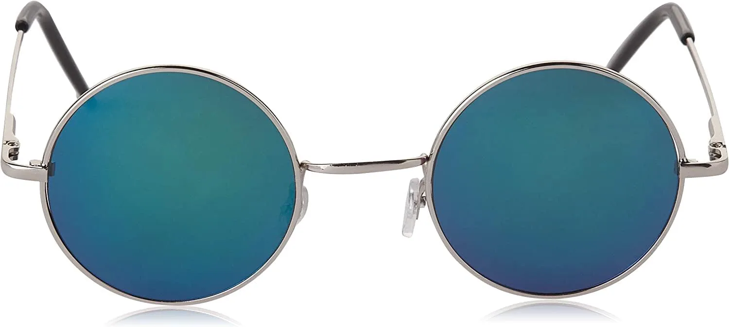 

12 круглых ретро-винтажных солнцезащитных очков с металлической оправой, цветными и зеркальными линзами, большими и маленькими линзами, Mix 3 (43 and 56 Mm)