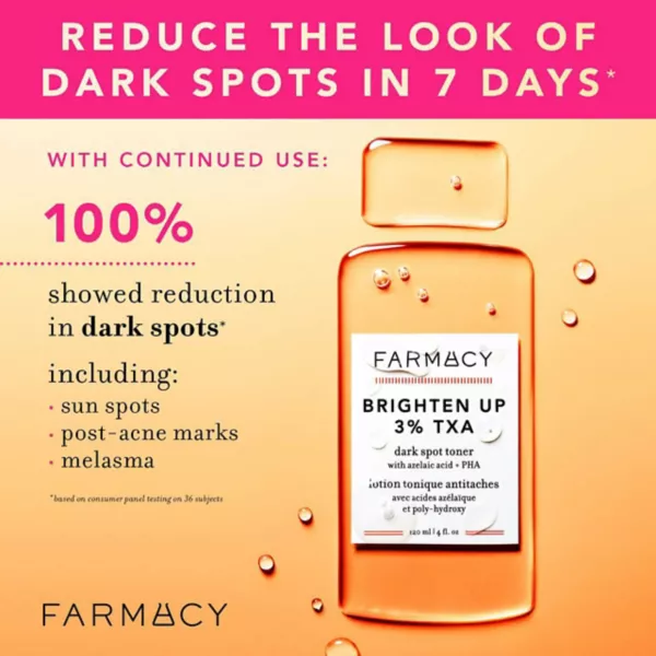 Тоник Farmacy — Brighten up % TXA для темных пятен с азелаиновой кислотой , объем, 49 мл — фото 3