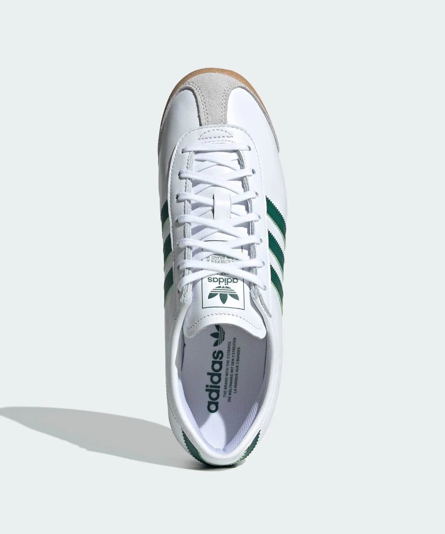 Кроссовки из натуральной кожи Italia 70s adidas Originals белые чёрные — фото 4